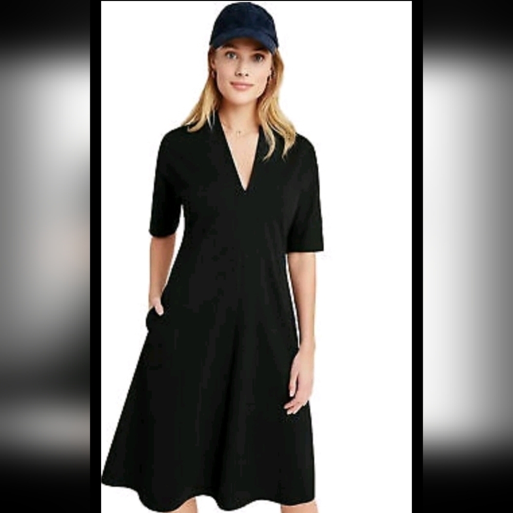 Anthropologie Womens Black Velvet Graham & Spencer Allura Midi Dress S